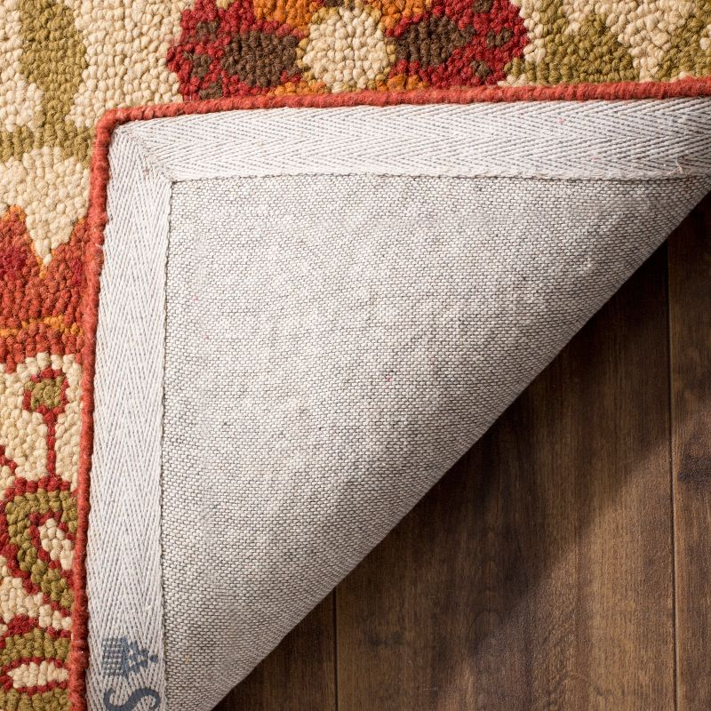 Blossom BLM862 Hand Hooked Accent Rug - Beige/Multi - 2'6"x4' - Safavieh.