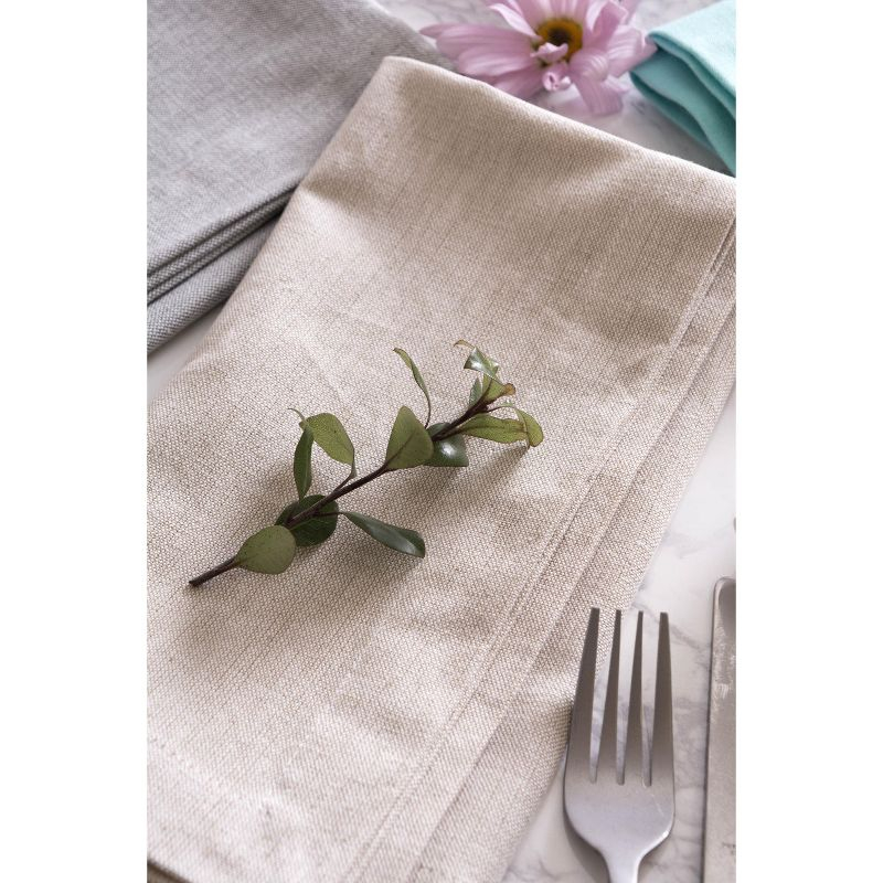 Design Imports  Chambray Napkin Set 6 Piece, Natural, 20X20"