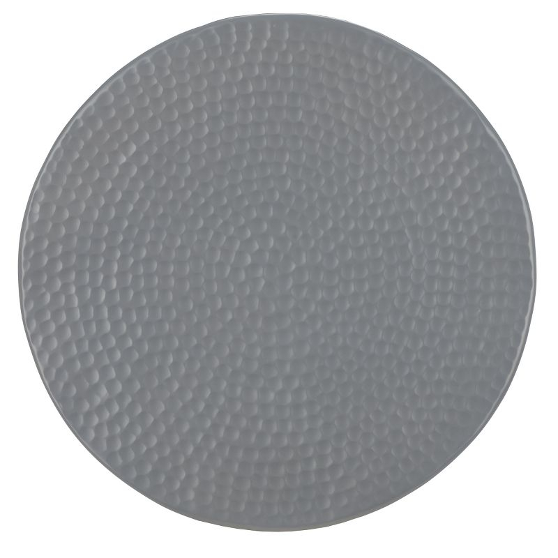 Astrid Small Hammered Stool/End Table - Dark Grey - Safavieh