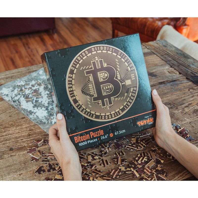 Toynk Bitcoin 1000-Piece Round Jigsaw Puzzle