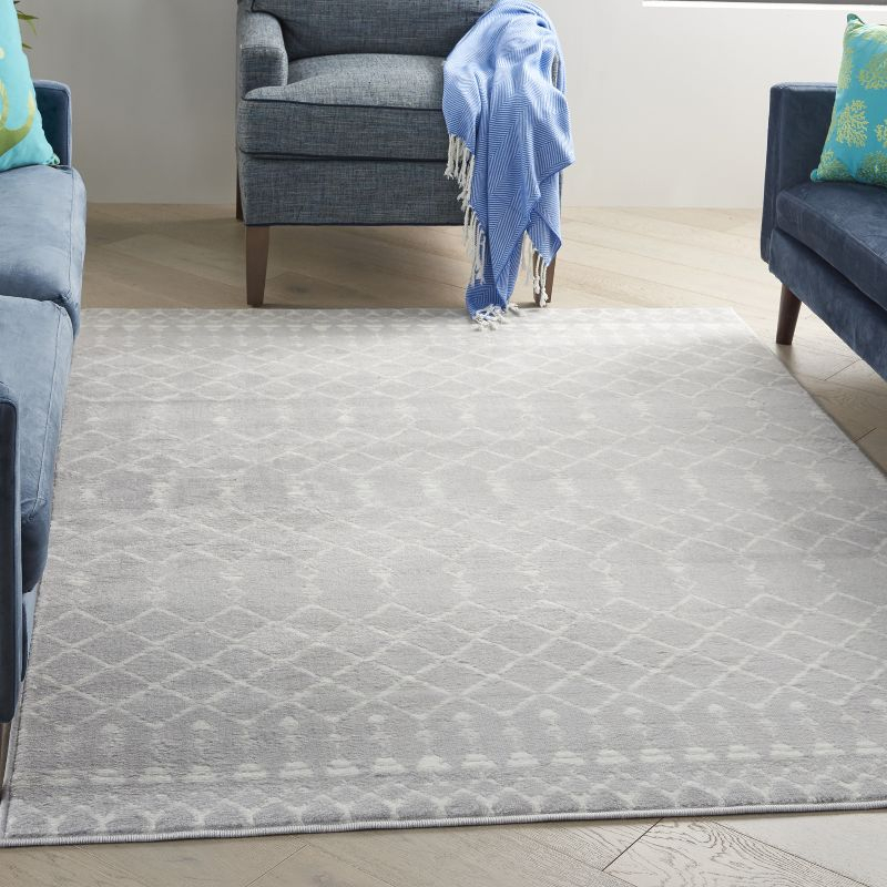 Nourison Whimsicle WHS02 Indoor only Area Rug - Grey 6' x 9'
