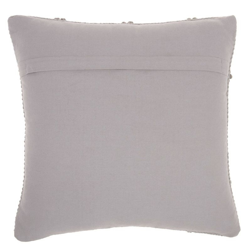 18"x18" Life Styles Diamond Lattice Square Throw Pillow Light Gray - Mina Victory: Cotton Blend, Indoor Decorative Cushion