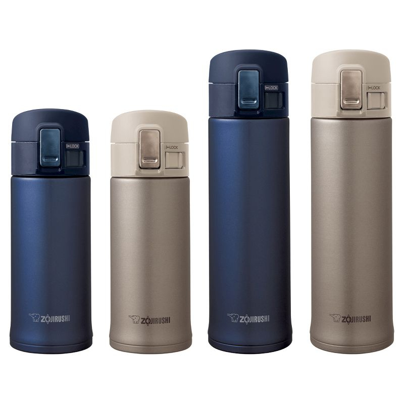 Zojirushi 16oz Stainless Steel Travel Mug SM-KHE48 - Black: Leakproof, Insulated, Flip-Top Lid, Hot & Cold Use