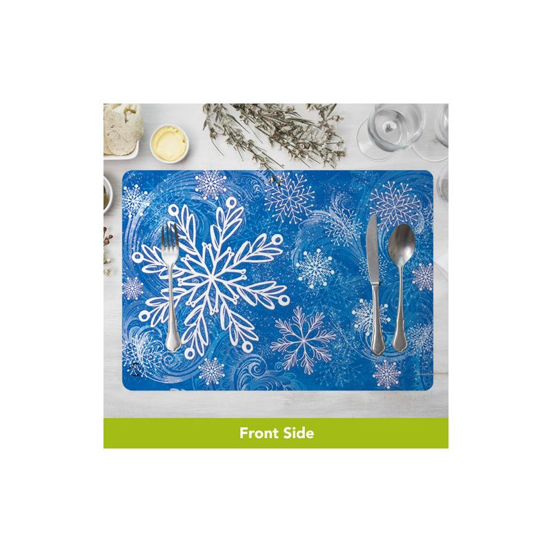 Briarwood Lane Winter Christmas Placemat (4-pack) 17x11.25 Snowflakes and Poinsettias For Christmas Placemat