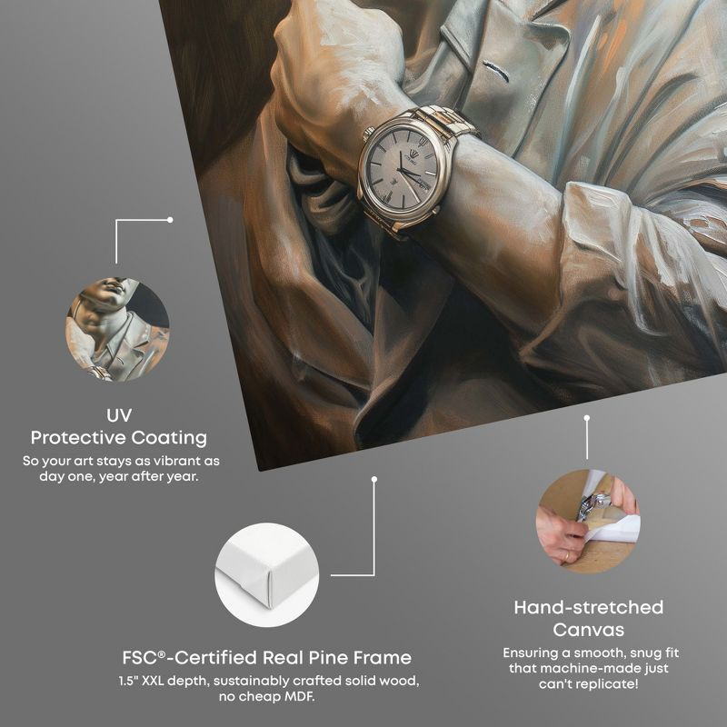 Notoriart Classy Sculpture Men Style Wall Art, 10" x 15", Gallery Wrapped