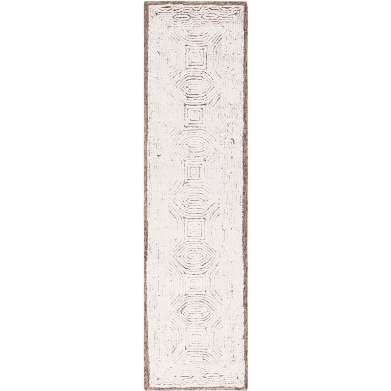 Abstract ABT575 Handmade Indoor Runner - Beige/Ivory - 2'-3"x9' - Safavieh