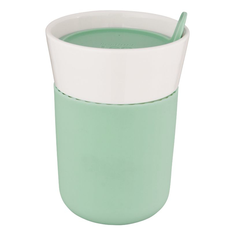 BergHOFF Leo 11.2oz Porcelain Travel Mug, Green