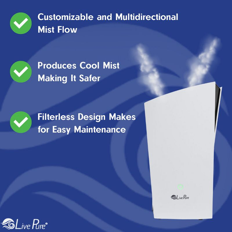 LivePure LP485HUM Ultrasonic Humidifier, Sage