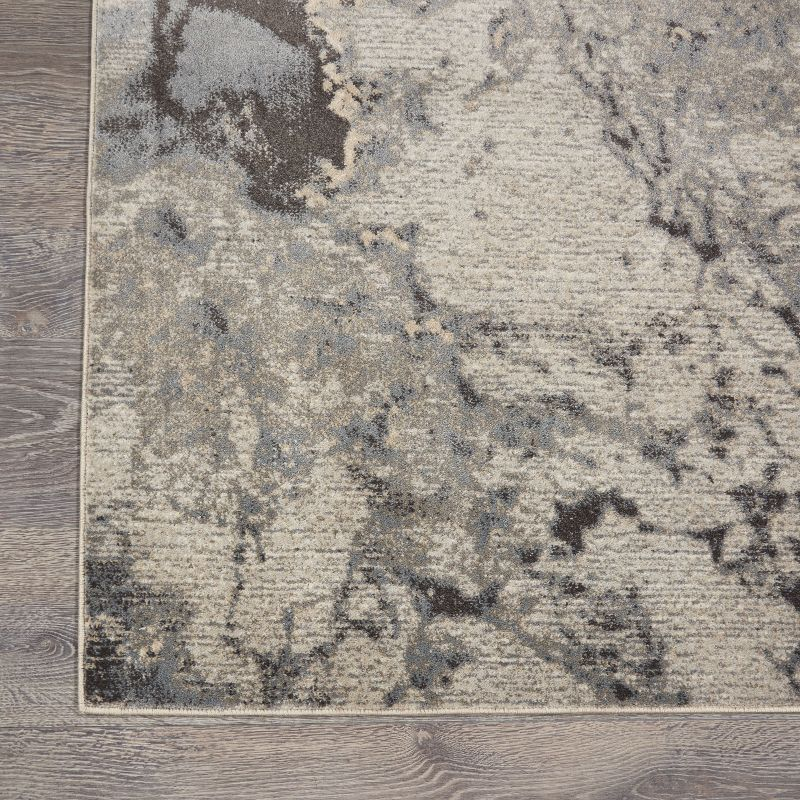 Nourison Maxell Modern Abstract Indoor Area Rug Grey 3' x 5'