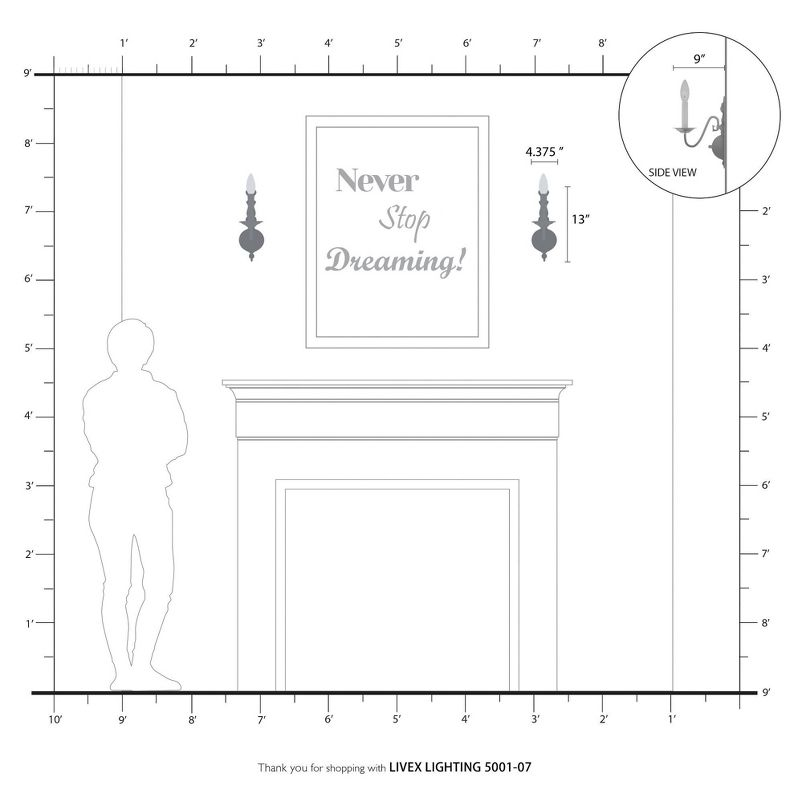 Livex Lighting Williamsburgh 1 - Light Wall Light in  Bronze