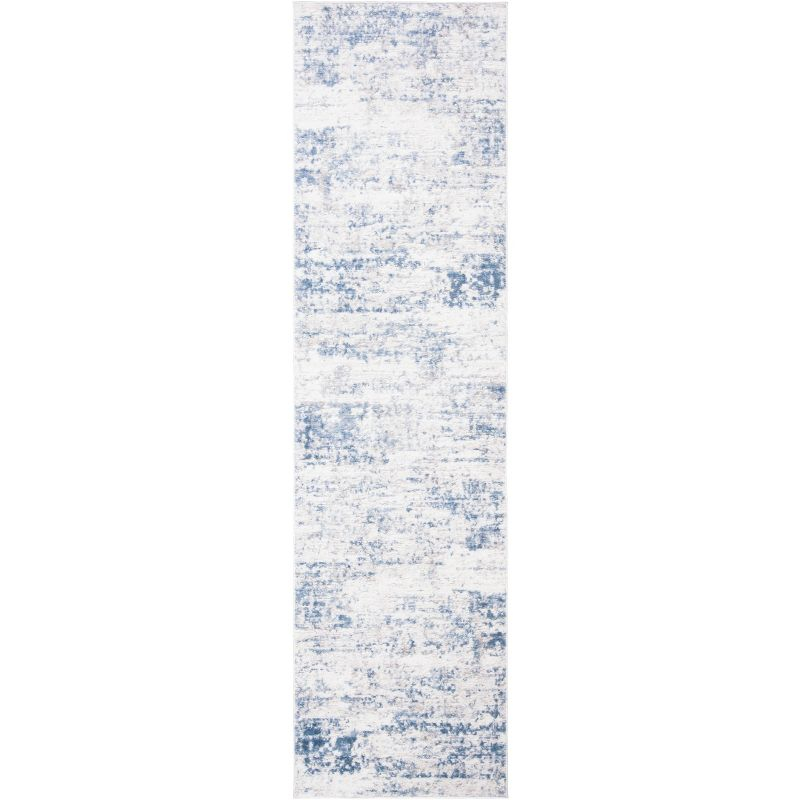 Amelia ALA700 Power Loomed Runner Rug - Ivory/Blue - 2'2"x16' - Safavieh.
