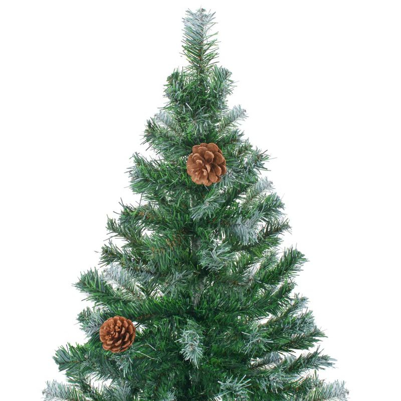 vidaXL Artificial Christmas Tree with Pinecones 7 ft