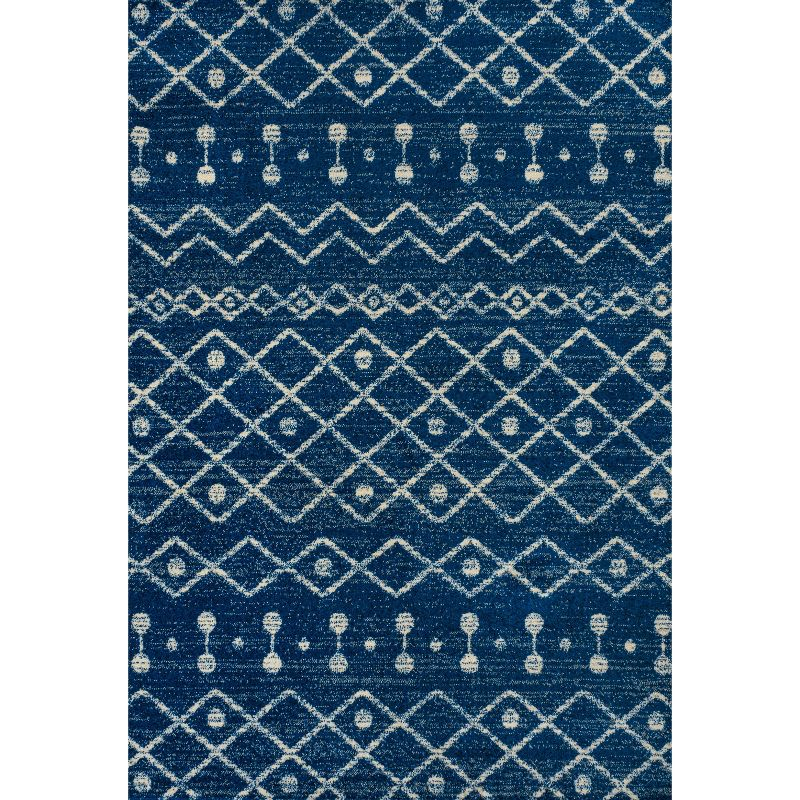 JONATHAN Y Aksil Moroccan Beni Souk Navy/Cream 8 ft. x 10 ft. Area Rug