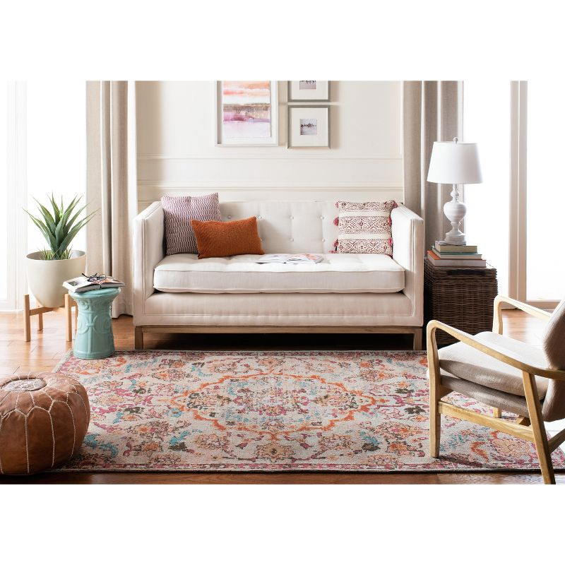 Classic Vintage CLV102 Power Loomed Area Rug - Red/Beige - 6'x9' - Safavieh.