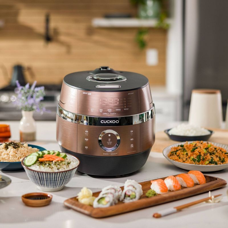 CUCKOO 10-Cup Induction Heating Pressure Rice Cooker and Warmer Bronze: 14 Settings, Automatic Keep Warm, Dishwasher-Safe Parts