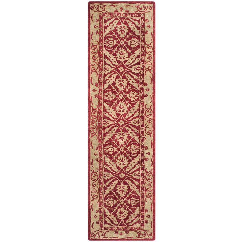 Anatolia AN583 Hand Tufted Indoor Runner Rug - Red/Ivory - 2'3"x8' - Safavieh