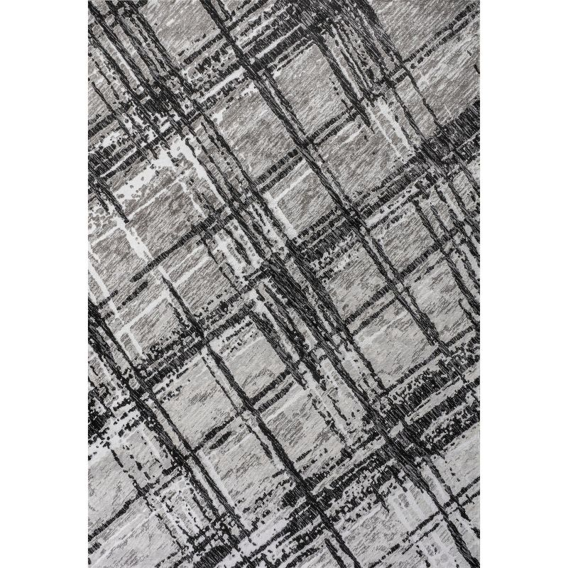 JONATHAN Y Slant Modern Abstract Black/Gray 8 ft. x 10 ft. Area Rug
