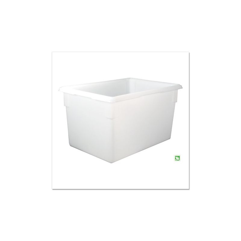 Rubbermaid Commercial Food/Tote Boxes, 21.5 gal, 26 x 18 x 15, White, Plastic