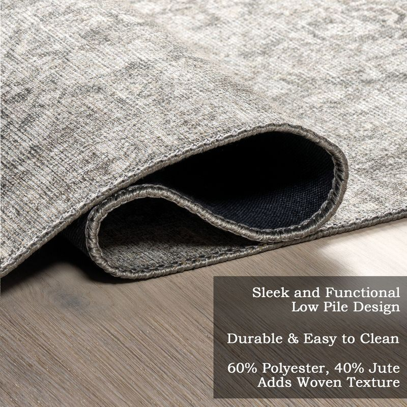 Nuloom Hillstone Collection Calianna Traditional Vintage Medallion Area Rug, 5' x 8', Beige