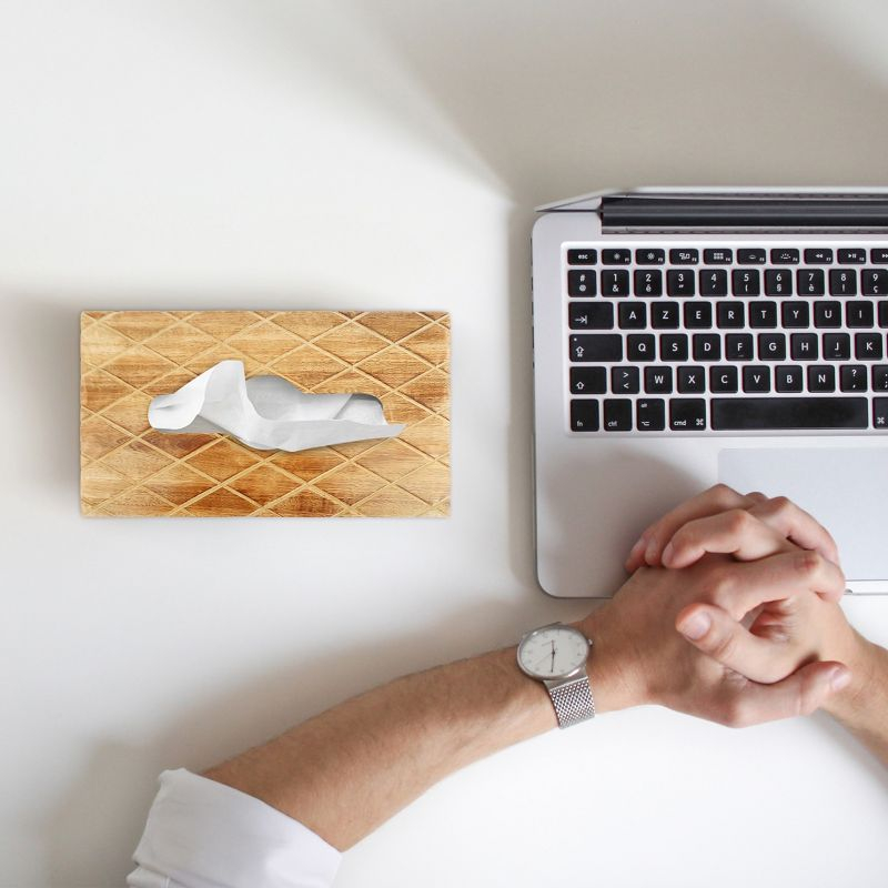 Vintiquewise Modern Decorative Paper Facial Tissue Box Holder for Kitchen, Dining Room, and Office