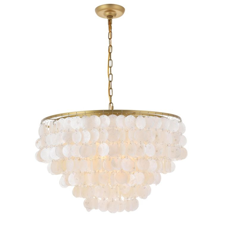 Elegant Lighting Selene 6 light Brass Pendant