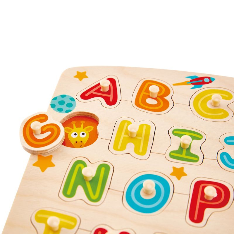 Hape: Peg Puzzle: ABC Picture - 27pc Wooden Puzzle, Ages 3+