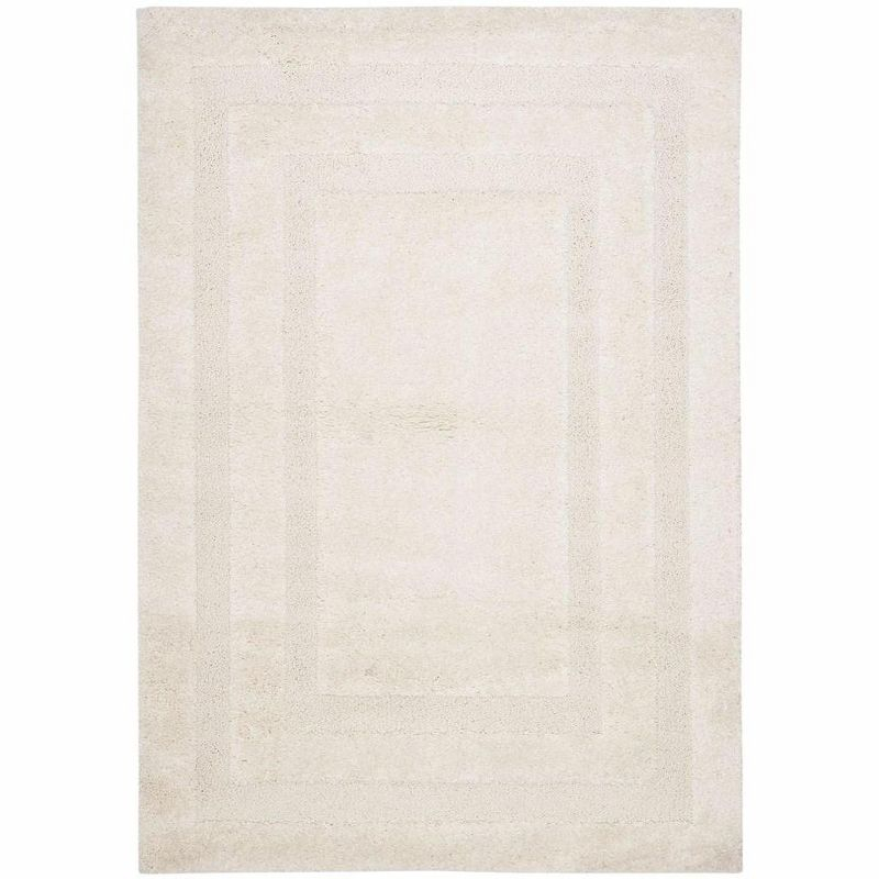 Florida Shag SG454 Power Loomed Indoor Area Rug - Creme/Creme - 6'x9' - Safavieh.