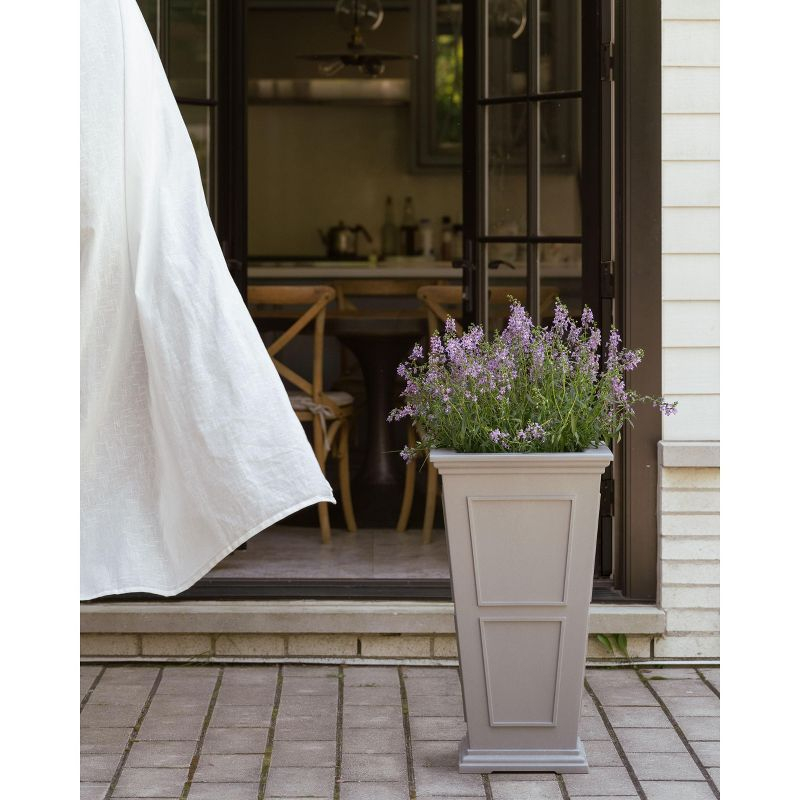 Veradek Brixton Tall 26" Plastic Planter - Gray