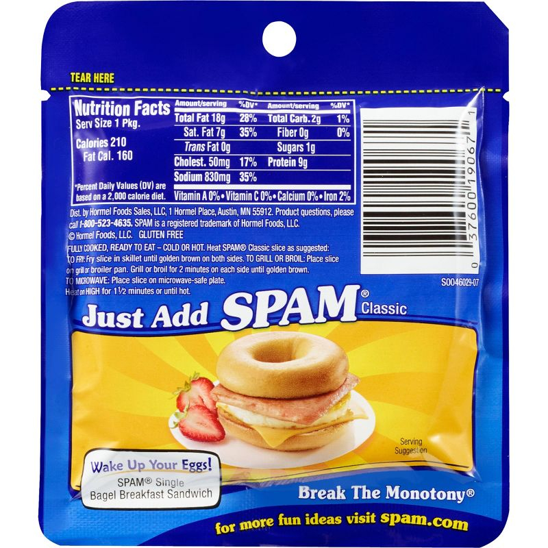 SPAM Single Classic Slice - 2.5oz