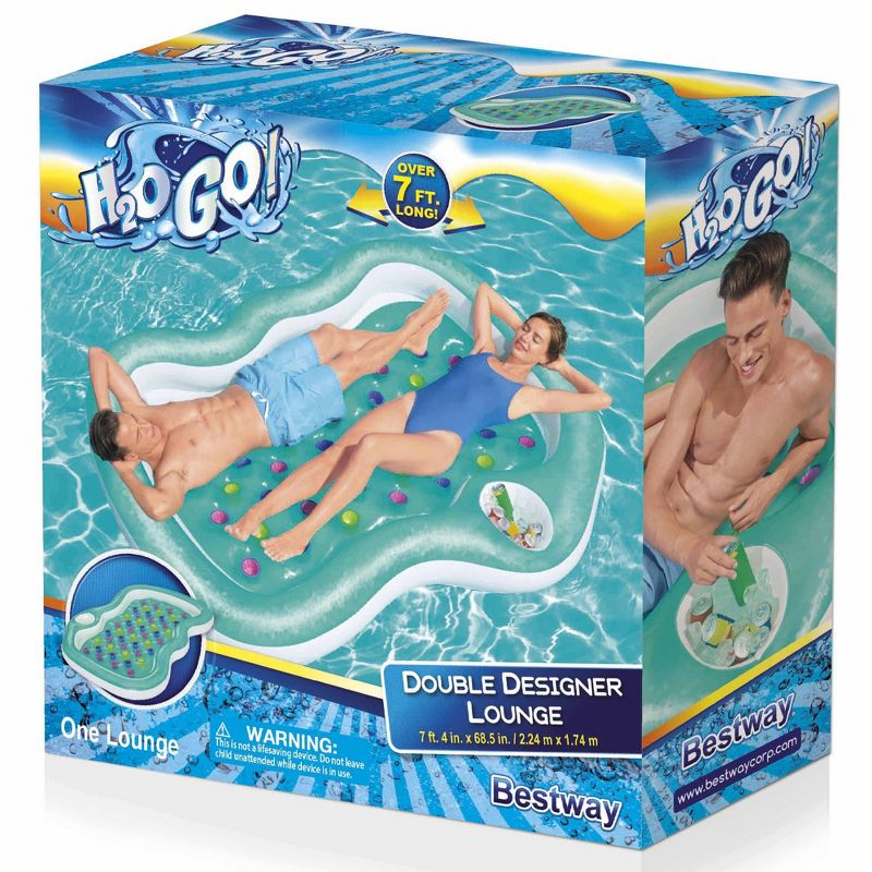Bestway H2OGO! Double Designer Pool Lounge, Fits 2 Adults