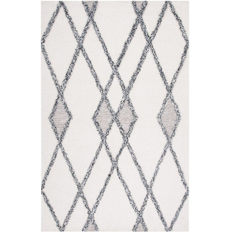 Casablanca CSB977 Hand Tufted Area Rug - Ivory/Black - 6'x9' - Safavieh.