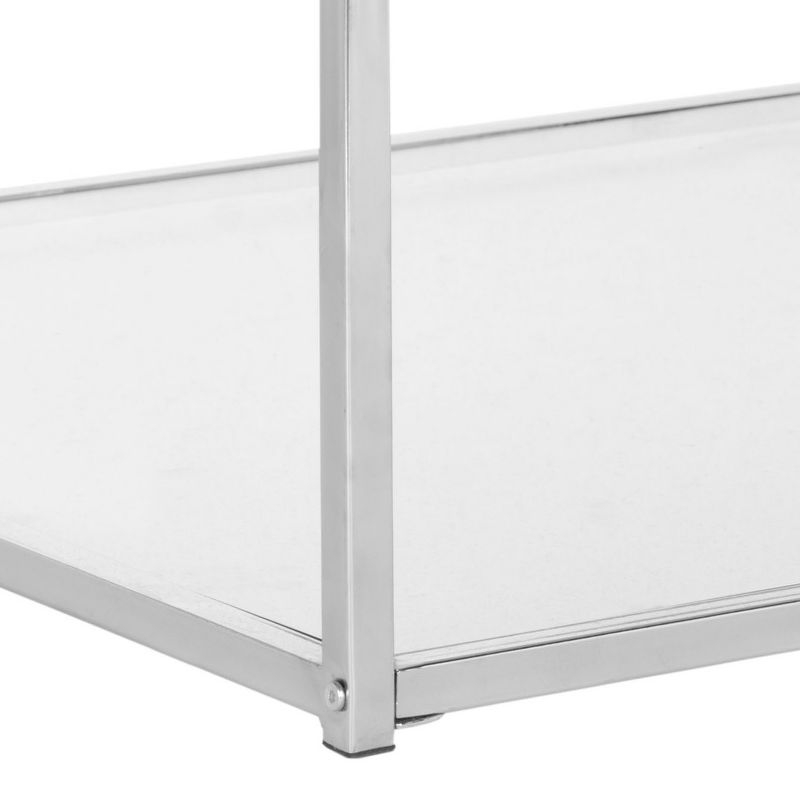 Malone High Gloss Coffee Table - White/Chrome - Safavieh