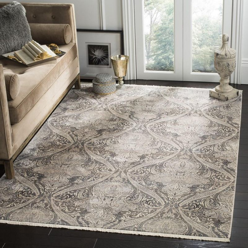 Vintage Persian VTP473 Power Loomed Indoor Area Rug - Grey/Charcoal - 4'x6' - Safavieh