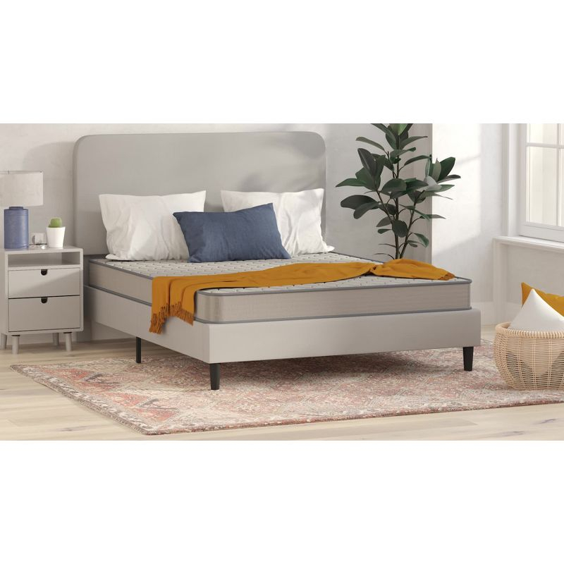 Emma and Oliver Premium Comfort 6" Full Size Medium Firm Hybrid Innerspring Mattress in a Box with Knitted Fabric Top and CertiPUR-US Certified Foam