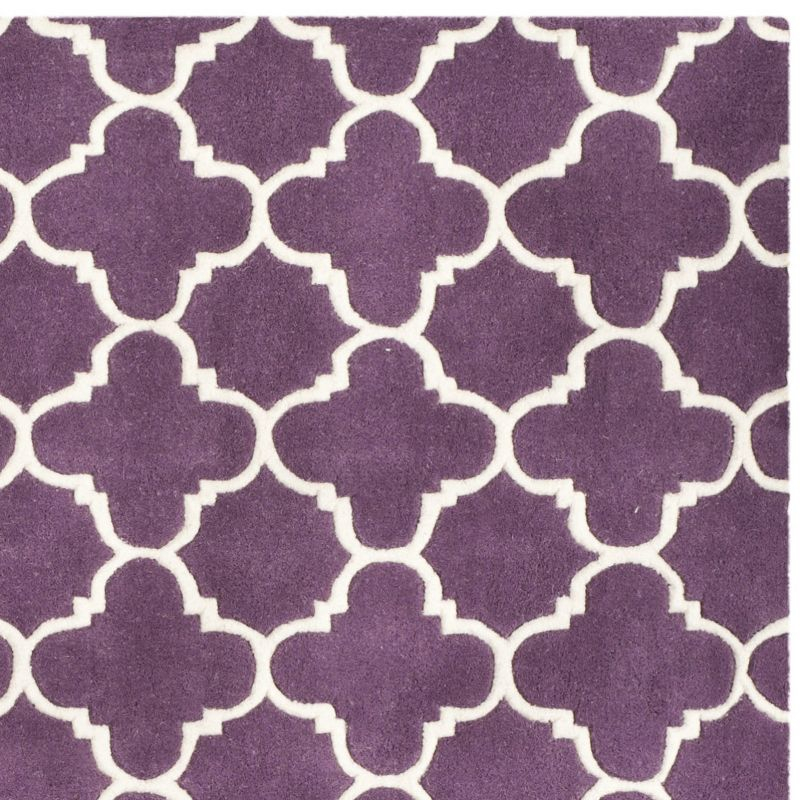Chatham CHT717 Tufted Indoor Area Rug - Purple/Ivory - 6'x9' - Safavieh