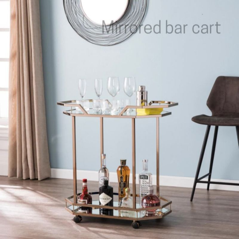 Ari Art Deco Bar Cart - HZ2011 - Champagne - SEI