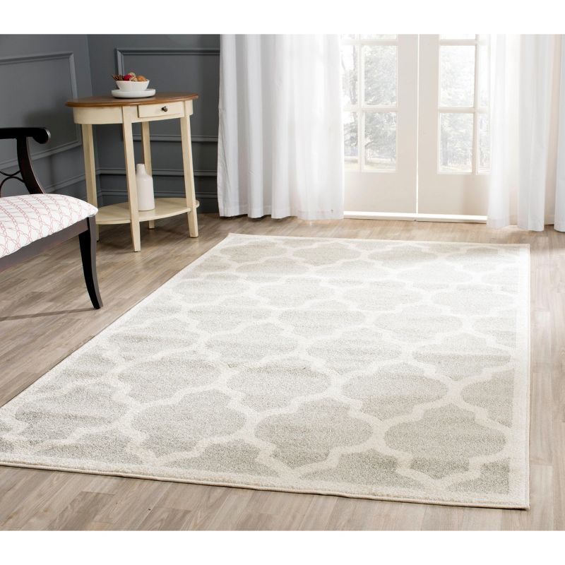 Amherst AMT420 Power Loomed Indoor Area Rug - Light Grey/Beige - 5'3"x8' - Safavieh