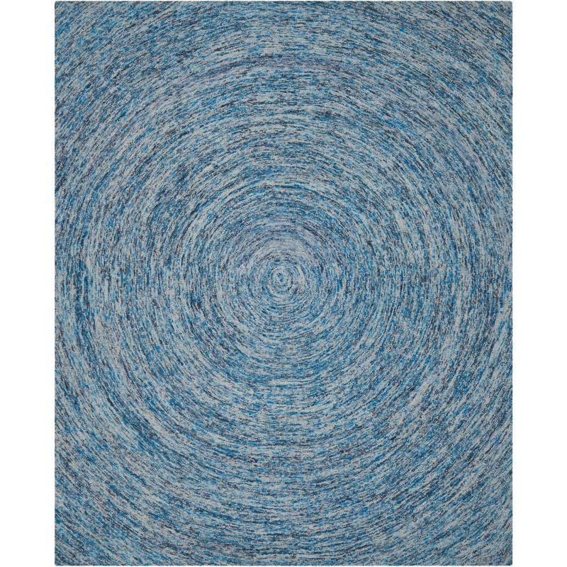 Ikat IKT633 Hand Tufted Area Rug - Dark Blue/Multi - 8'x10' - Safavieh