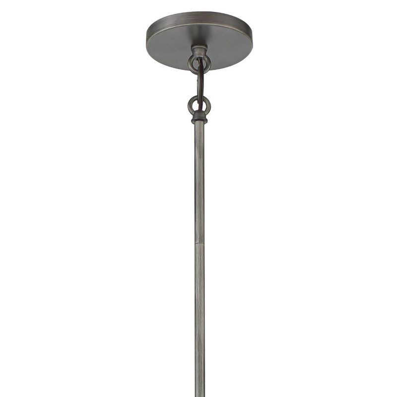 Minka Lavery Antique Nickel Chandelier 18" Wide Industrial Clear Acrylic 8-Light Fixture for Dining Room House Foyer Kitchen Home