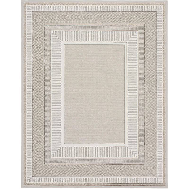 Nourison Glam 7'10" x 9'10" Ivory Modern Indoor Rug