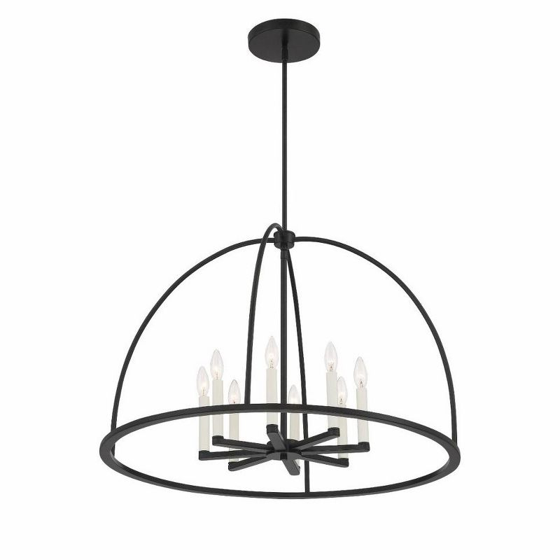 Crystorama Lighting Abbott 8 - Light Chandelier in  Black
