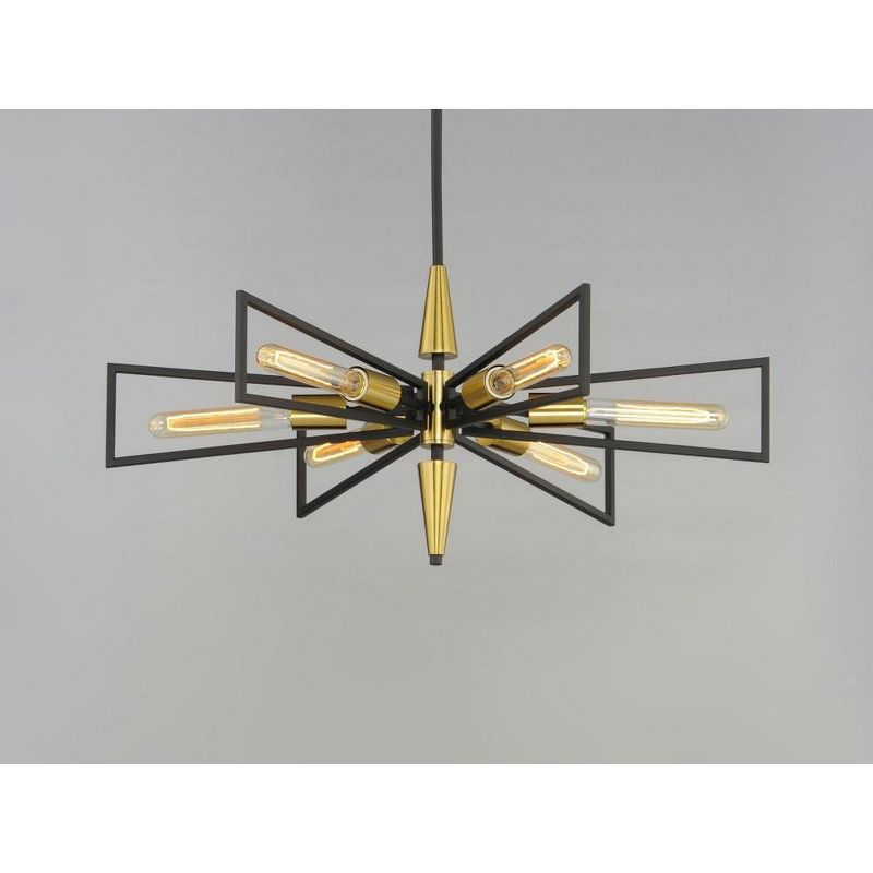 Maxim Lighting Wings 6 - Light Chandelier in  Black/Satin Brass
