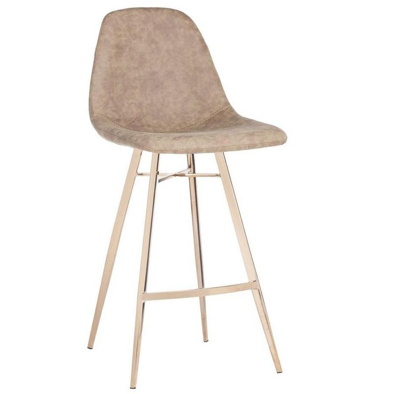 Mathison Counter Stool - FOX3012 - Brown/Copper - Safavieh Couture