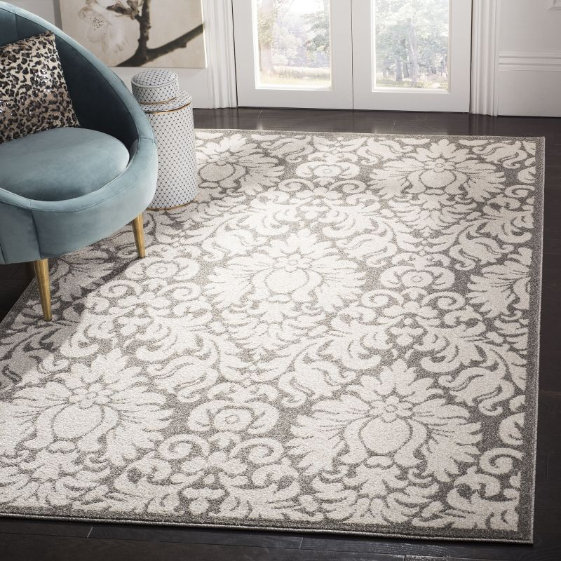 Amherst AMT427 Power Loomed Indoor Area Rug - Dark Grey/Beige - 9'x12' - Safavieh