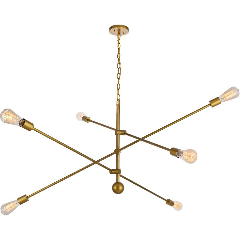 Elegant Lighting Axel 6 Lights Brass Pendant