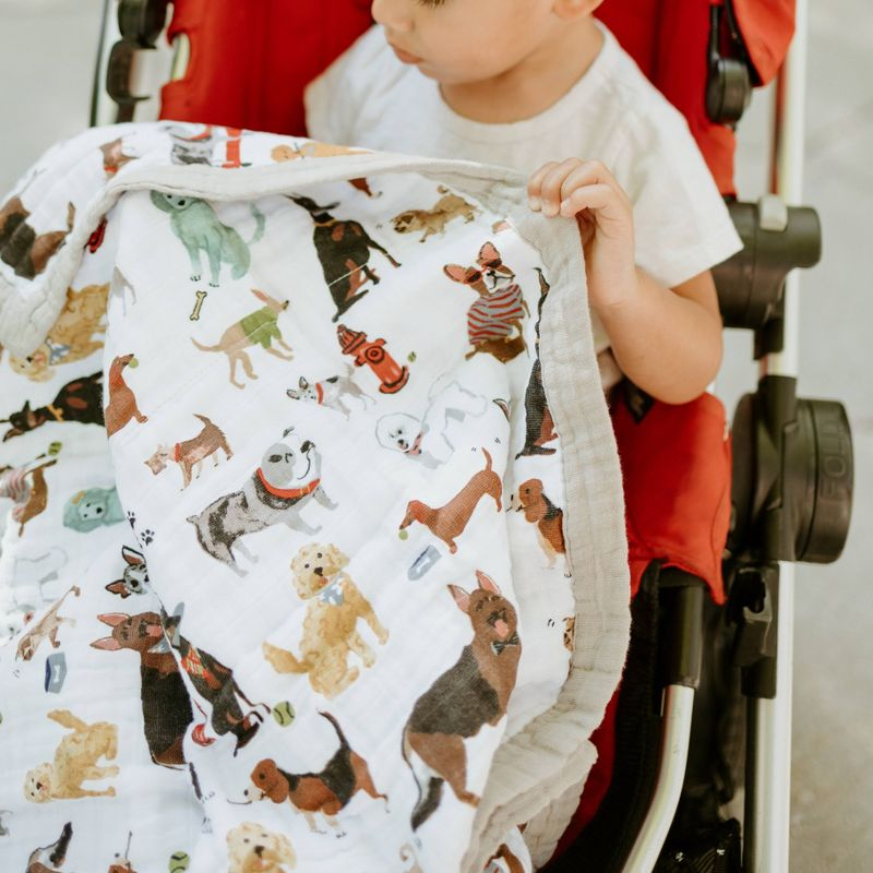 Little Unicorn Cotton Muslin Baby Receiving Quilt - Woof