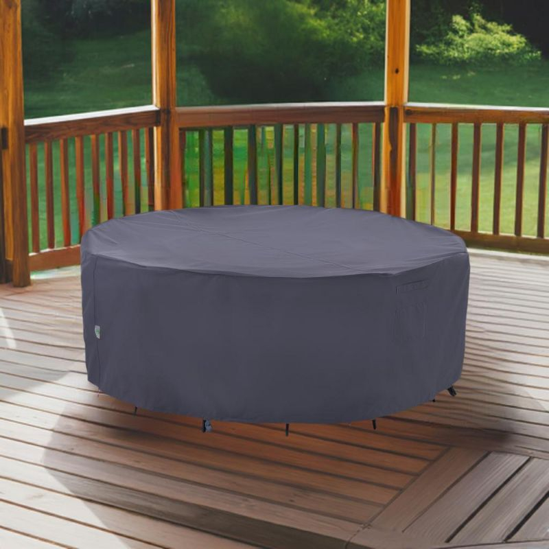 F&J Outdoors Premium Waterproof Outdoor Patio Round Table Cover, 84" Diameter