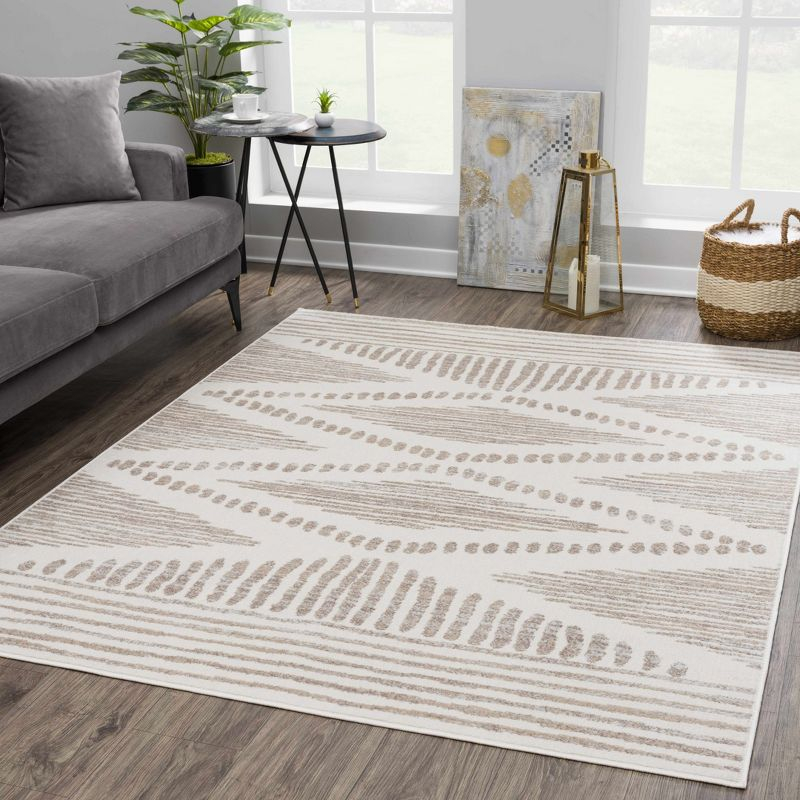 Hauteloom Rectangle Area Rug   Ivory