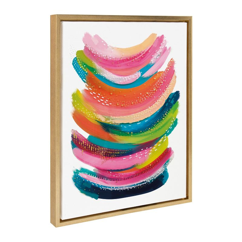 Kate and Laurel Sylvie Bright Abstract Framed Canvas by Jessi Raulet of Ettavee