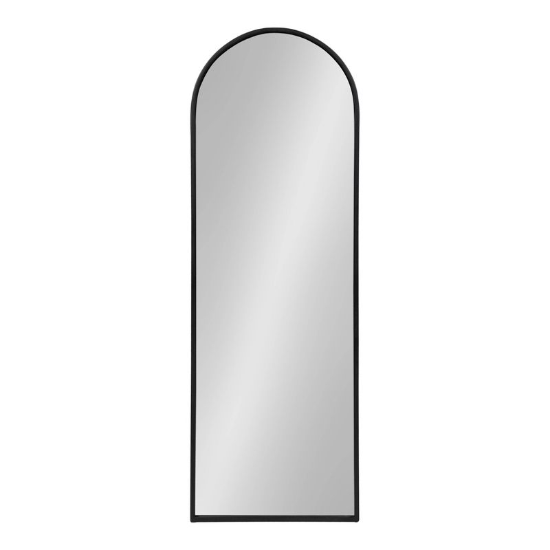 16" x 48" Valenti Tall Framed Arch Mirror Black - Kate and Laurel